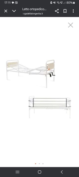 Letto ortopedico manuale metallo usato occasione