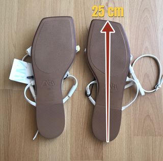 Sandálias Zara brancas nº38 - Novas