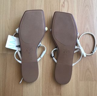 Sandálias Zara brancas nº38 - Novas