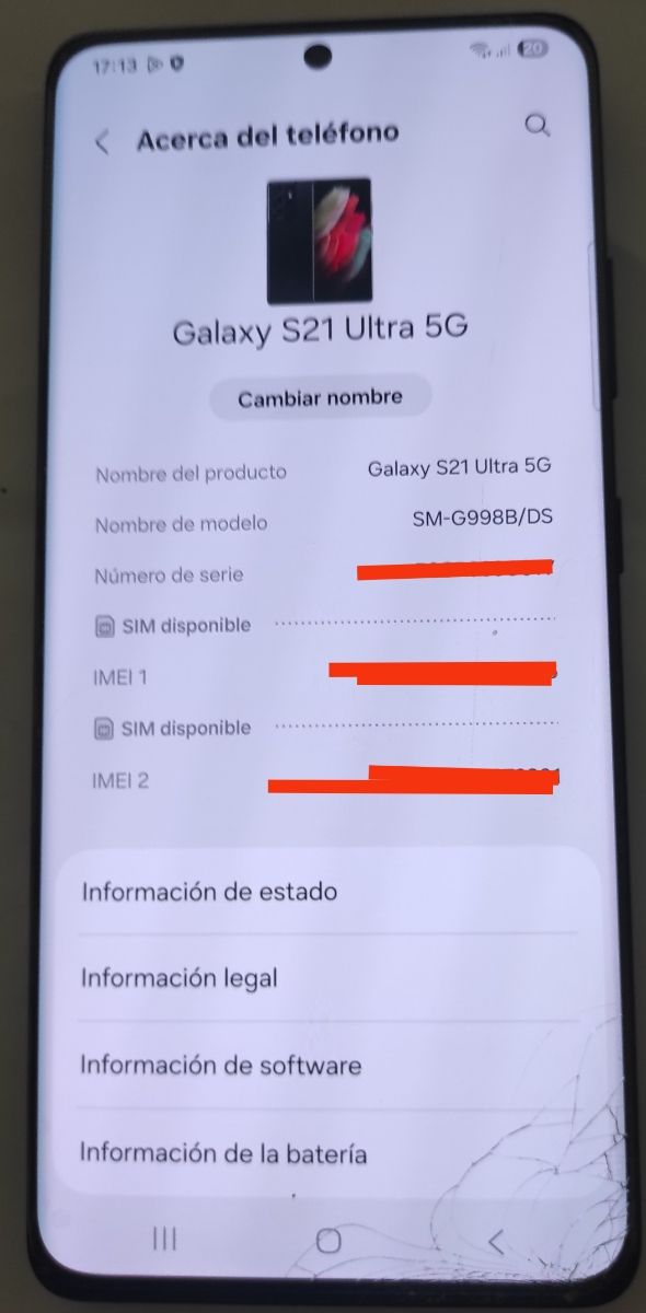 Samsung Galaxy S21 Ultra - Negro