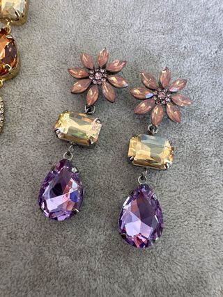 Pendientes circonitas - 3 unidades