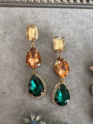 Pendientes circonitas - 3 unidades