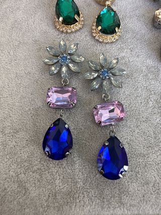 Pendientes circonitas - 3 unidades