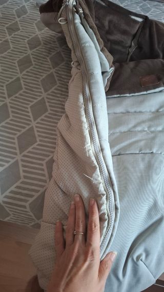 Saco silla paseo/carro bebé beige marca jane 