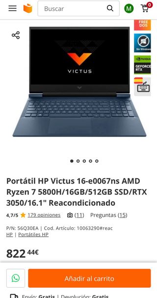 HP Victus Ryzen 7 RTX 3050 Gaming