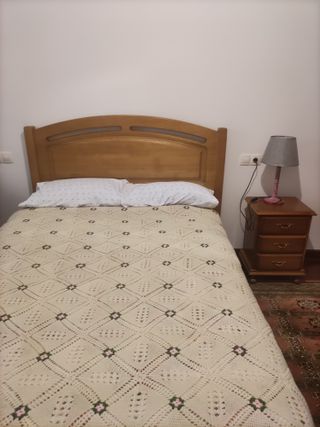 Colcha ganchillo beige algodón