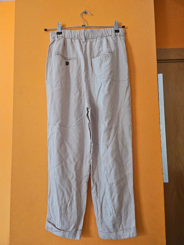 Pantalones beige - tiro alto