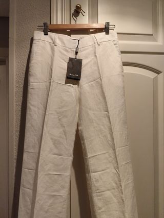 Pantalón Massimo Dutti blanco talla 36