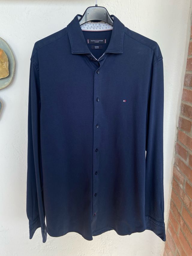 Camicia Tommy Hilfiger blu uomo