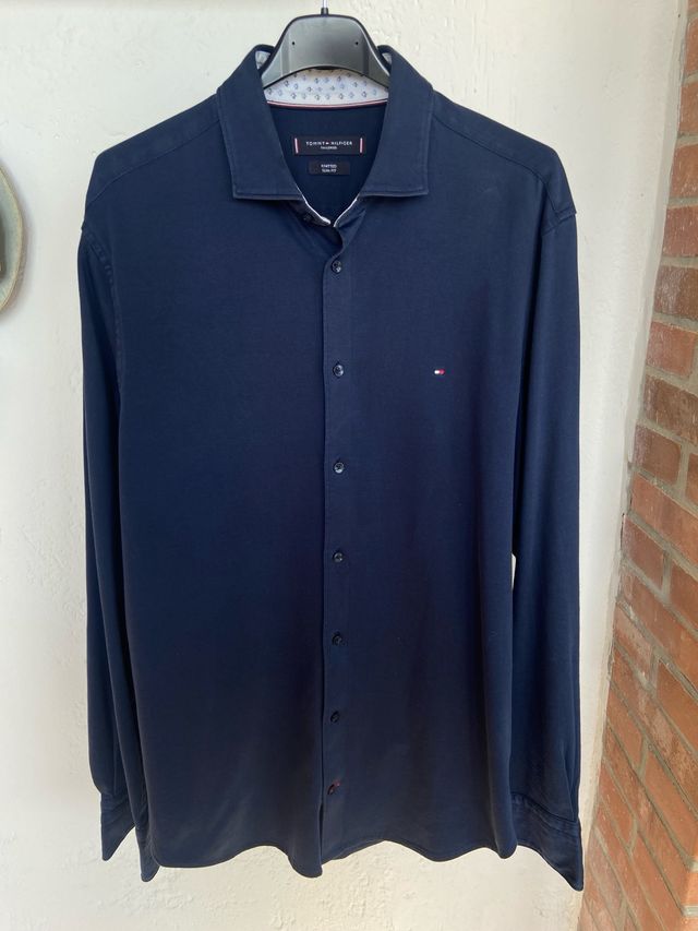 Camicia Tommy Hilfiger blu uomo