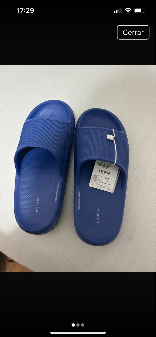 Infradito da piscina blu Oysho