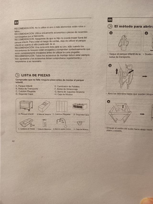 Cuna de viaje para bebé