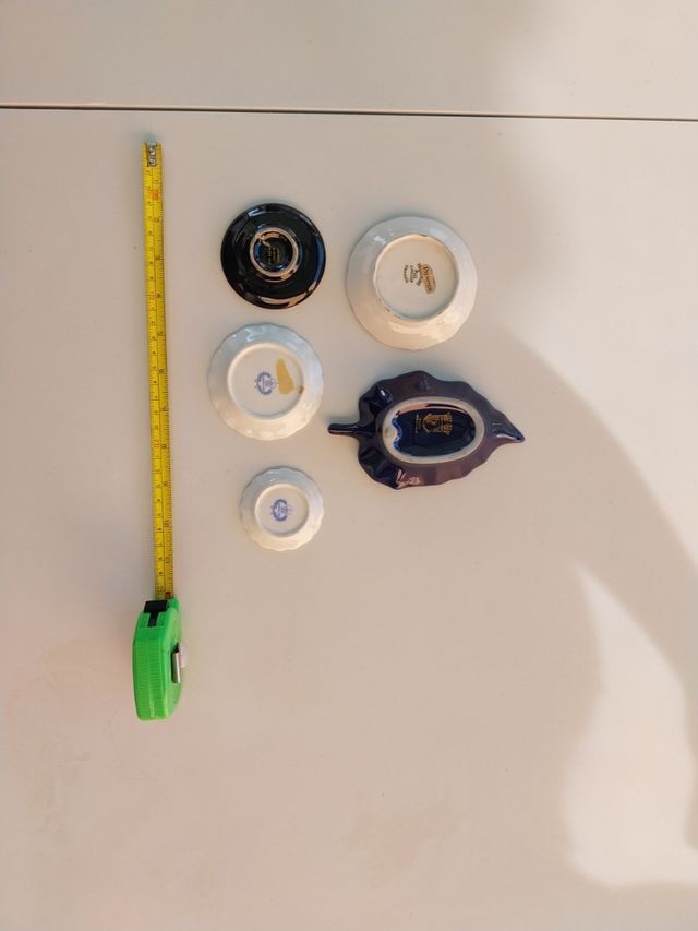 5 Pratos de porcelana miniatura