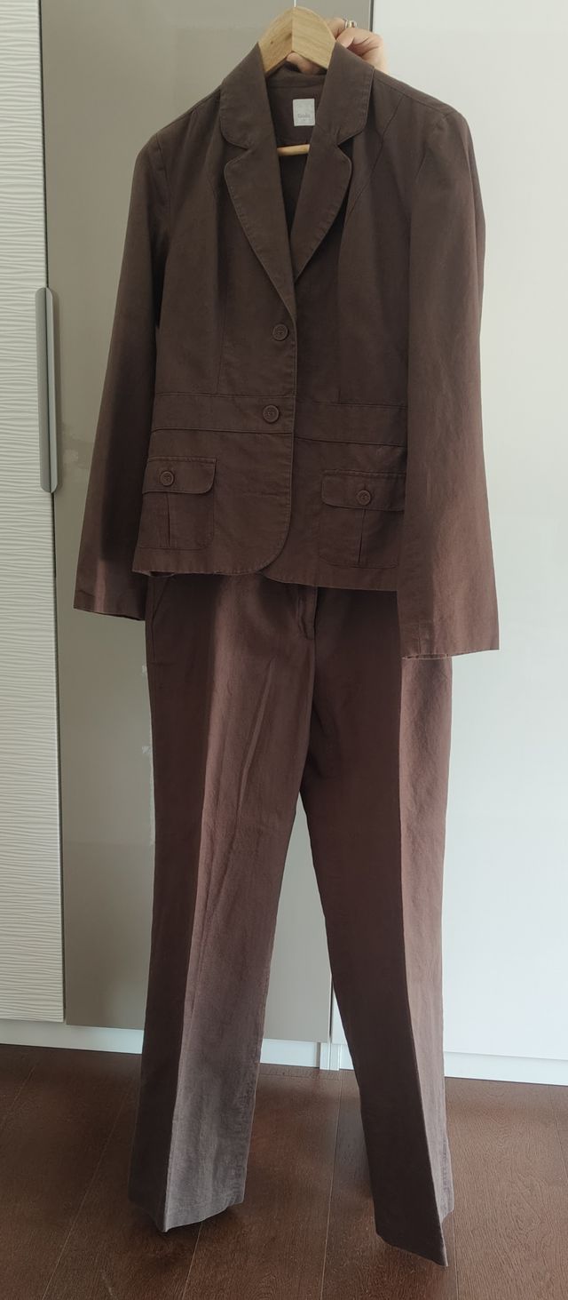 Completo pantalone giacca marrone tg.44