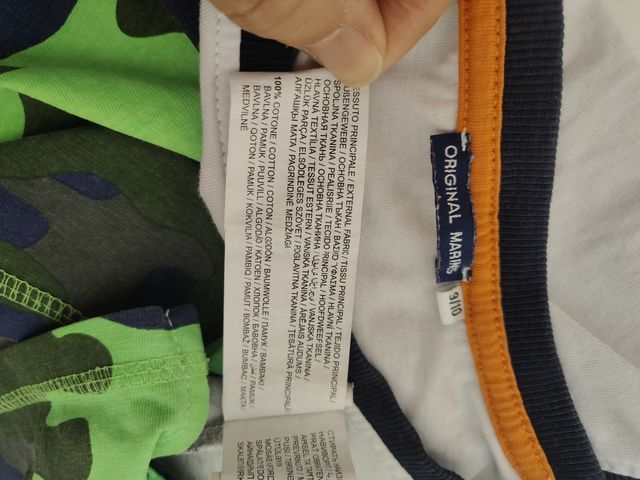 Canotta bambino, verde mimetico Original Marins