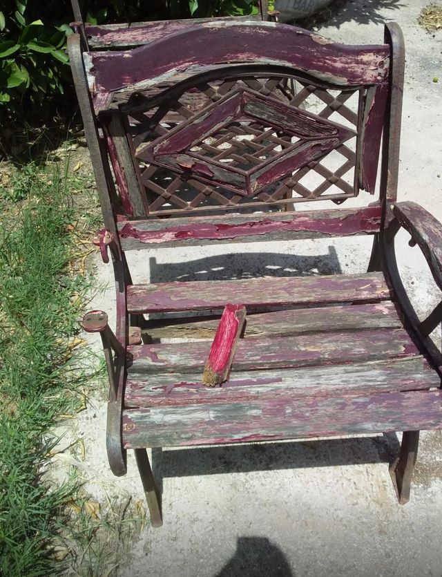 Conjunto jardín: mesa + banco + 2 sillas