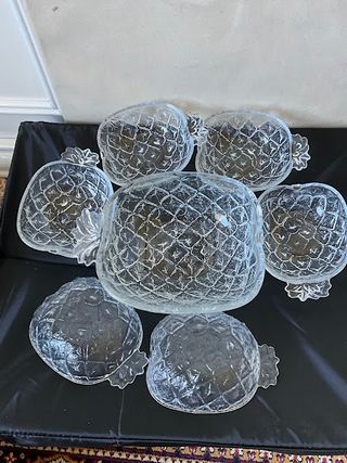 Set 7 ciotole vetro ananas vintage