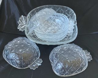 Set 7 ciotole vetro ananas vintage