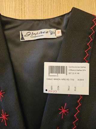 Traje Manchego niño (UNA VEZ SOLAMENTE USADO)