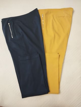 Pantalones Cortefiel elásticos 
- azul, amarillo