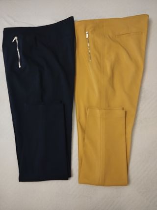 Pantalones Cortefiel elásticos 
- azul, amarillo