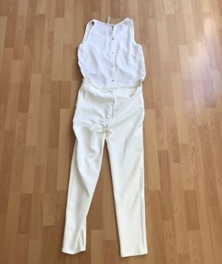 Macacão Stradivarius Branco M Novo Sem Etiqueta