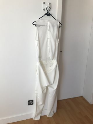 Macacão Stradivarius Branco M Novo Sem Etiqueta