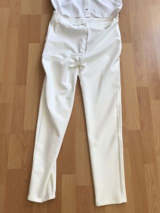 Macacão Stradivarius Branco M Novo Sem Etiqueta