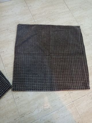 Cojines chenilla gris - 3 uds