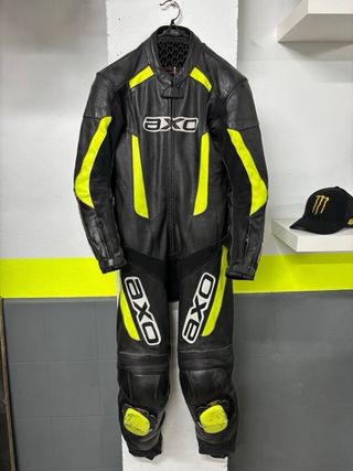 Mono moto AXO piel negro/amarillo
