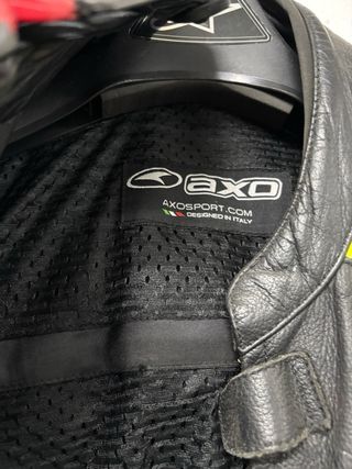 Mono moto AXO piel negro/amarillo