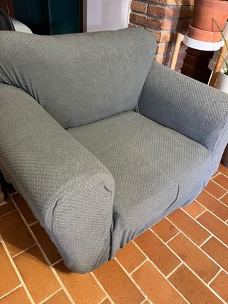 Funda sillón verde - Tejido