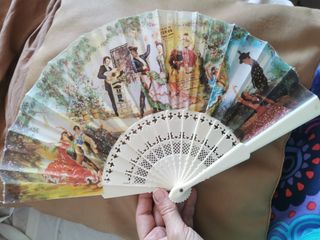 Abanico flamenco plástico vintage