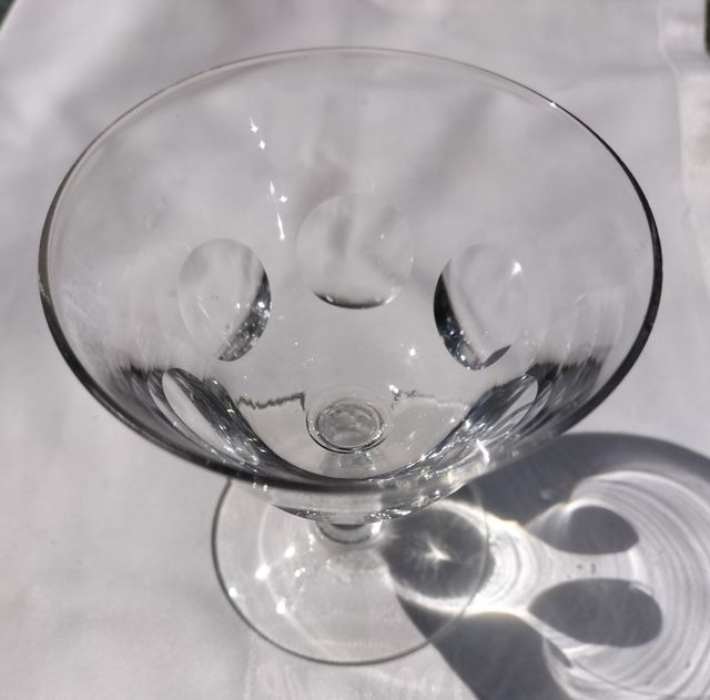 6 nuovi bicchieri da cocktail in cristallo intagliato