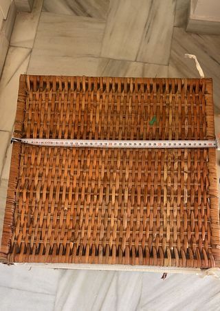 Cesto mimbre almacenaje - marrón