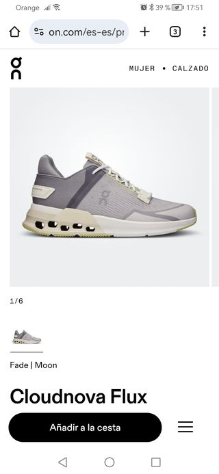 Zapatillas On Cloudnova Flux Gris/Blanco