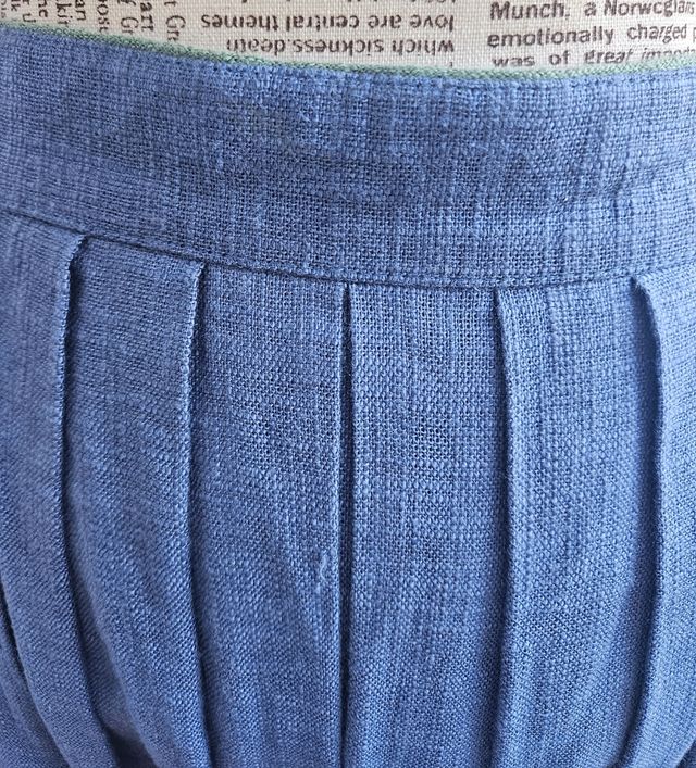 Falda Alphorn vintage 80s Tratchen denim bordado