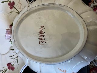 Zuppiera artigianale in ceramica dipinta a mano 