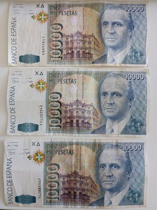 Billetes 10000 pesetas