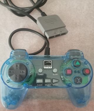 Mando PS1 y 2, transparente Speed Link