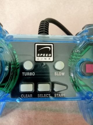 Mando PS1 y 2, transparente Speed Link