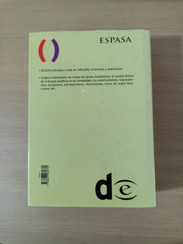 Dicc. Espasa De Sinonimos Y Antonimos