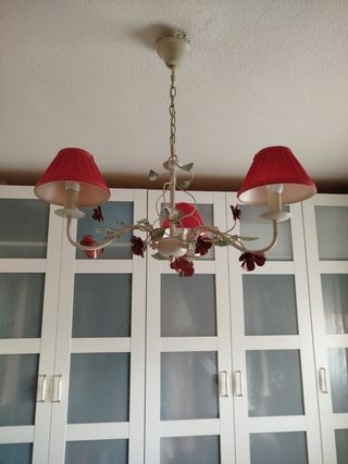 Lámpara 3 luces roja y blanca