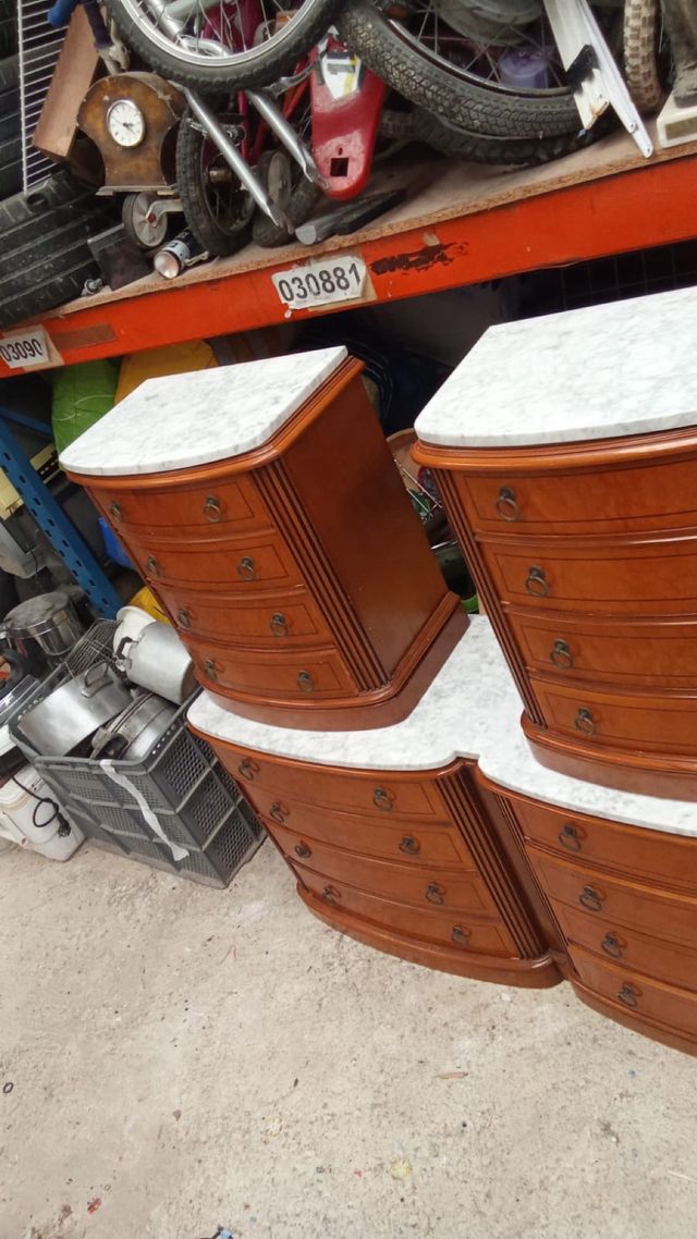 2 Cómodas mármol - Madera