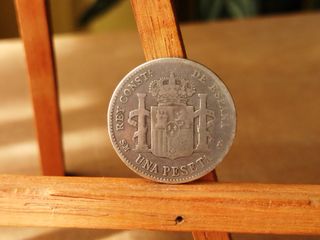 Moneda Plata 1 Peseta 1903 Alfonso XIII España 