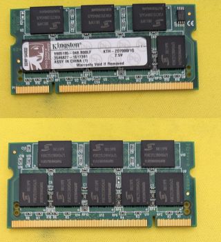 Kingston Ram DDR SoDIMM 1GB (1banco) 333MHz. Legge