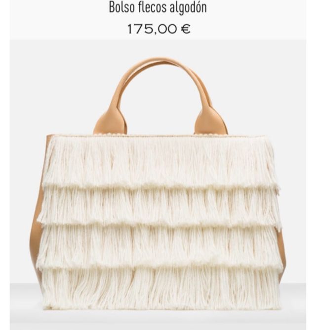 Bolso con flecos de algodón de Uterqüe