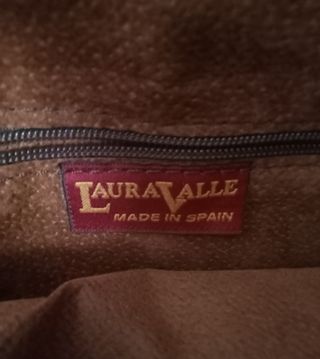 Bolso Laura Valle Piel Auténtica, color Marrón