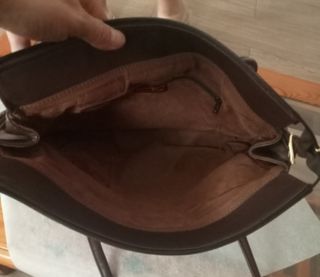 Bolso Laura Valle Piel Auténtica, color Marrón