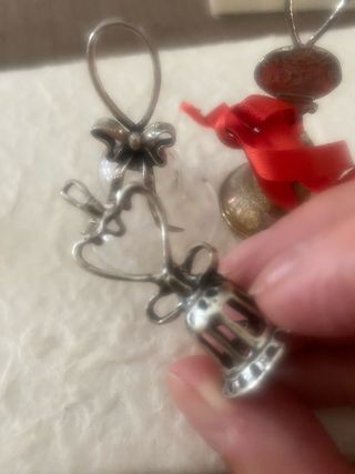 3 Campanelle Argento Natale Vintage